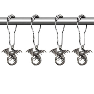 Cross Border Alloy Flying Winged Dragon Medieval Fantasy Fairy Tale Myth Beast Shower Curtain Ring Hook Bathroom Decoration Shower Curtain Hook
