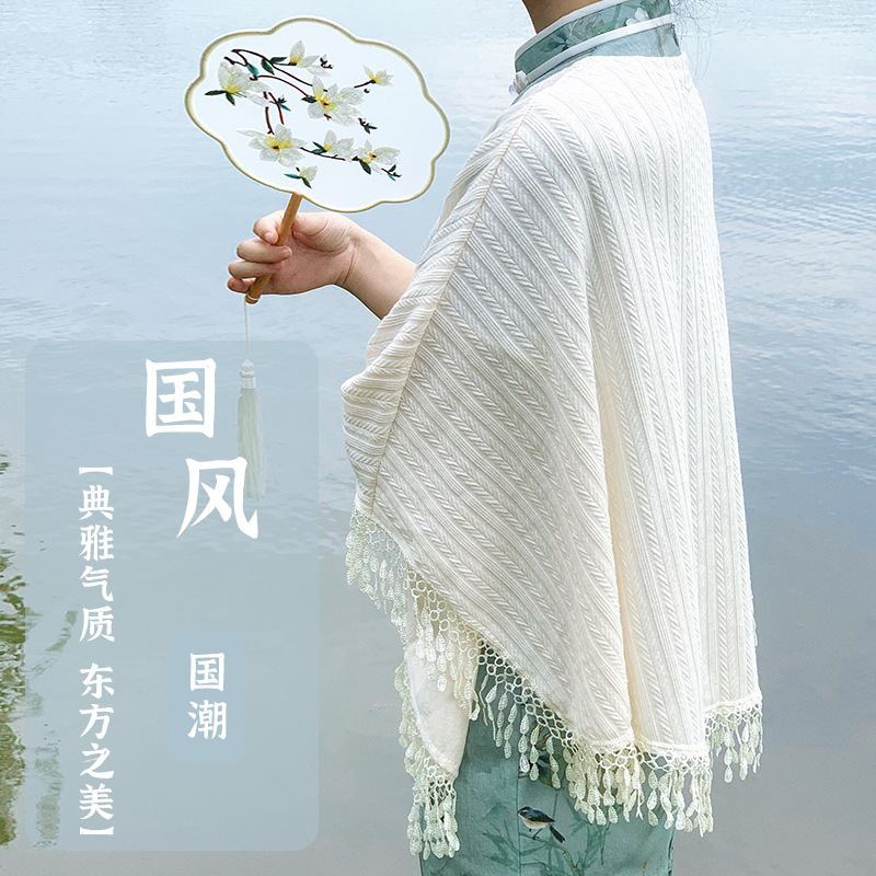 女性用中国風ショール、2025年新スタイル、チャイナドレスとニットの組み合わせ、高級感、日常的な中華民国スタイルの卸売|undefined