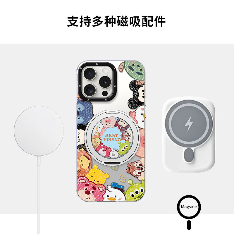 いちご熊磁気吸引スタンドはリンゴ13点携帯ケースめい15proかわいい14高級感16maxを適用している|undefined