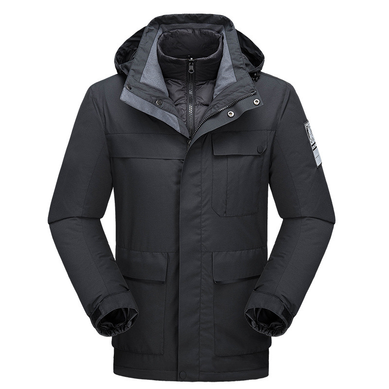 Men's Clothing Outdoor sports jackets for men and women, winter couples Silk cotton jackets, liner, windproof and waterproof three in one two piece suit_voghion.com
