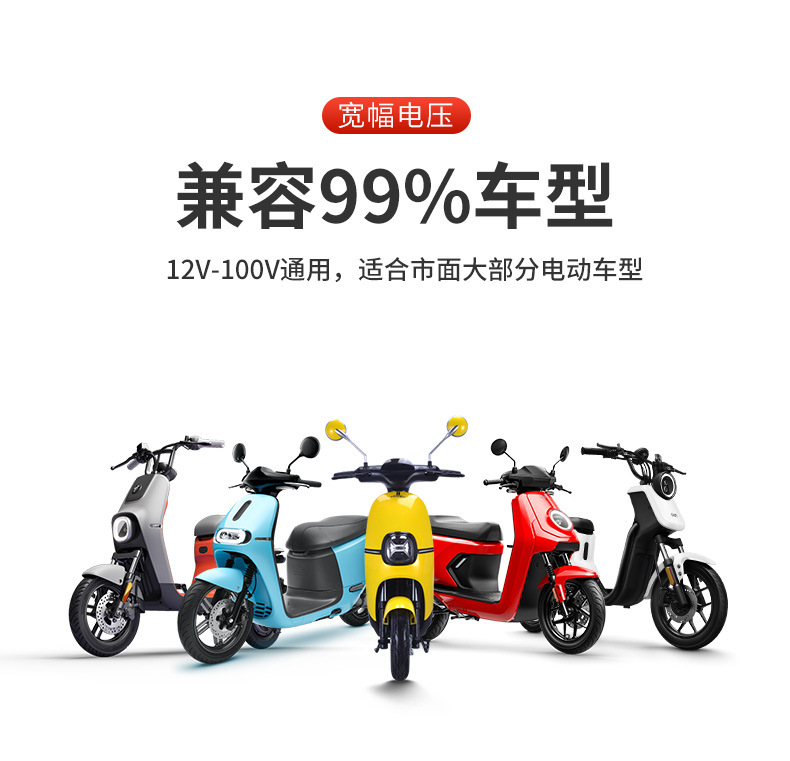 Electric Vehicle Mobile Phone Charger 66W Flash Charging Fast Charging USB Converter Plug 48V60V72 Volt 100V Universal Model