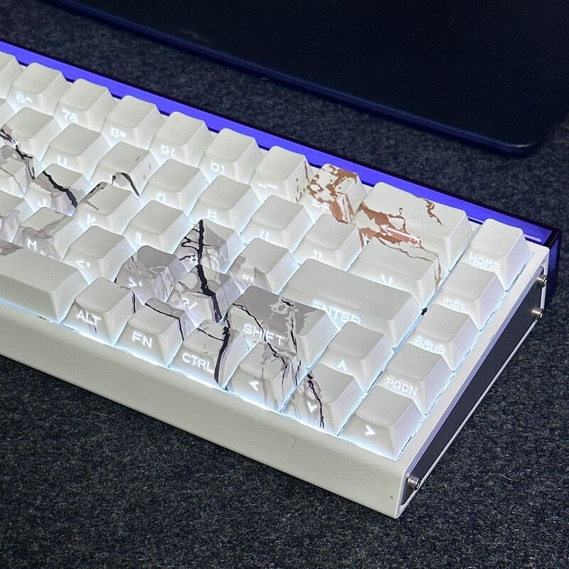 迈从小EC迈蜜蜂A从侧刻磁轴美加狮机械键盘键帽键帽适配大理石|undefined