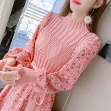 秋款灯芯绒连衣裙子女装秋装2025年新款配大衣针织长裙打底碎花裙