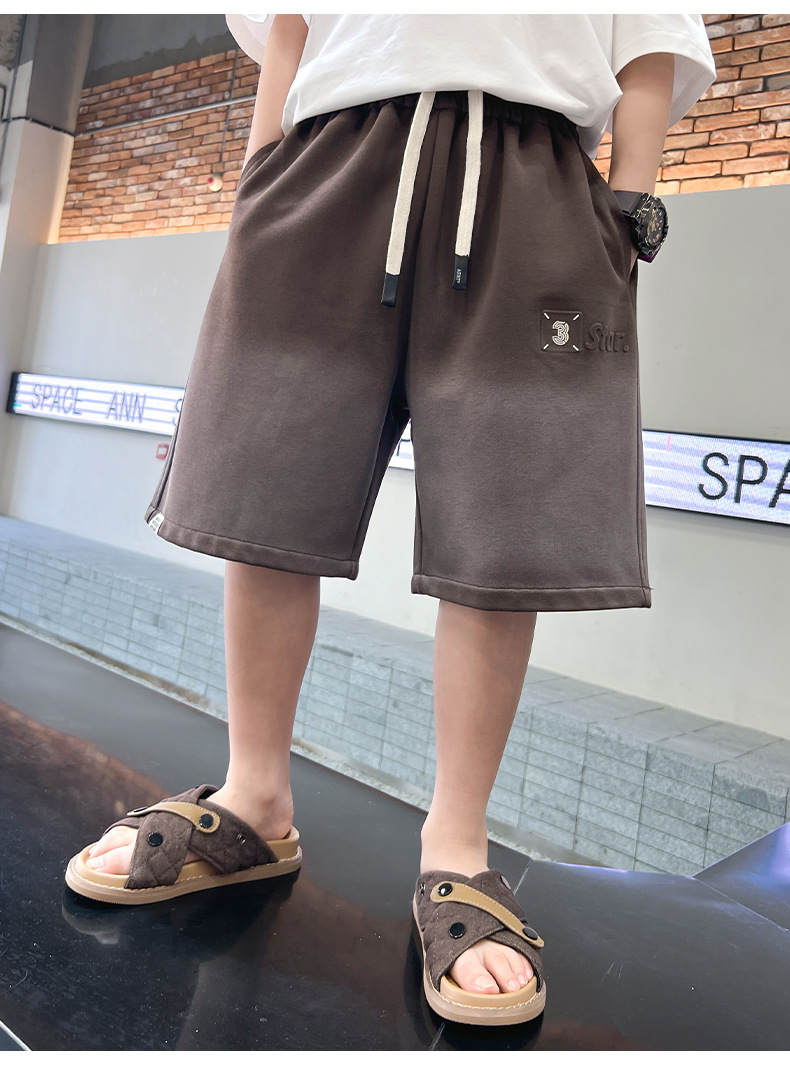 Boys Casual Shorts Gradient Pattern Summer Lightweight Pants_voghion.com