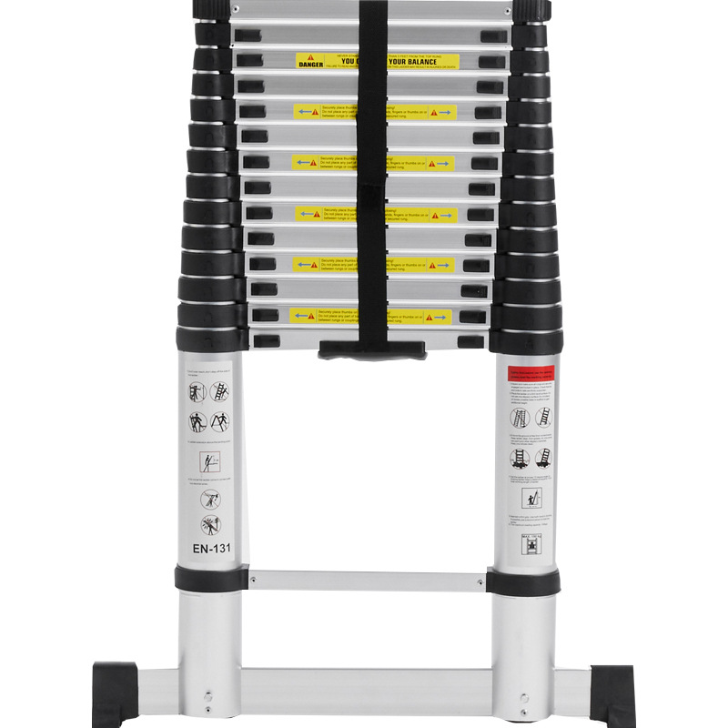 Escalera doméstica de aluminio reforzado, plegable y antideslizante, ideal para almacenes y hogar