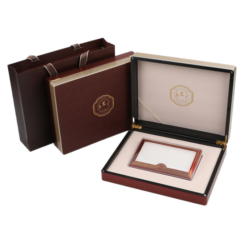 New leather-coated deer antler slices packaging box 25g 50g plastic sika deer antler slices gift box gift box empty box wholesale