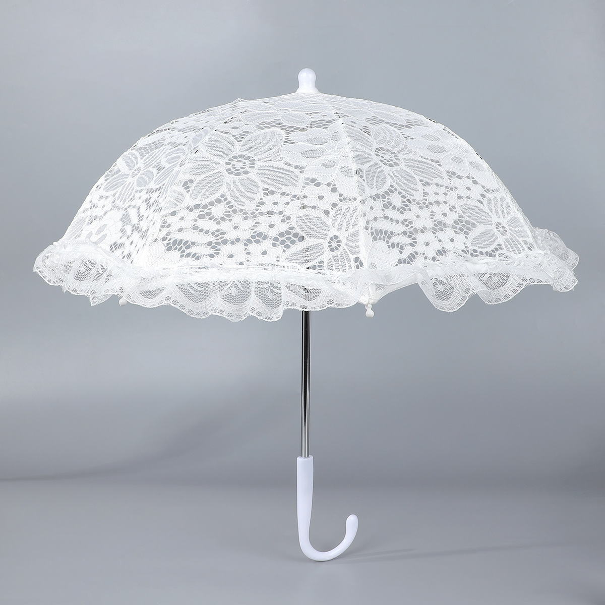 Palace Style White Lace Umbrella European Style Wedding Photography Props Umbrella Female Manual Craft Umbrella Lace Decorative Umbrella
