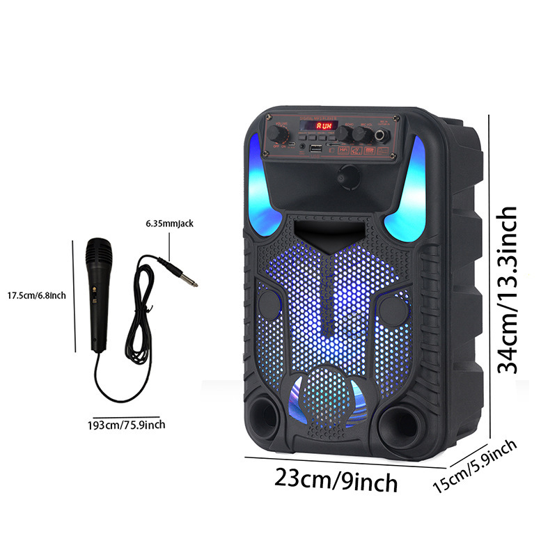 8 inch bluetooth stereo 2400 large battery with 1 wired microphone colorful cool lights outdoor party stereo 8 inch bluetooth stereo 2400 large battery with 1 wired microphone colorful cool lights outdoor party stereo