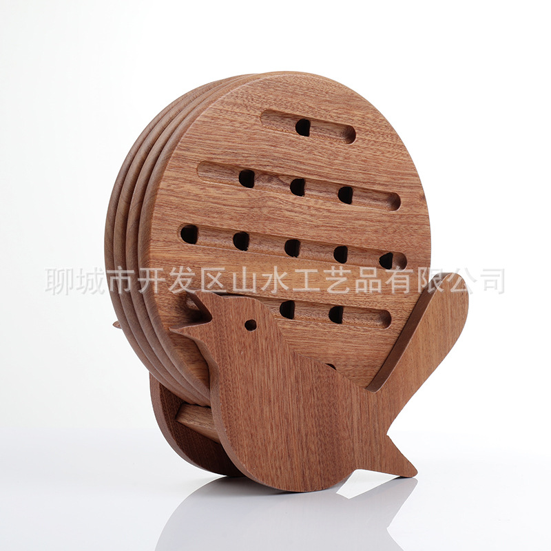 almohadilla aislante de madera, almohadilla aislante redonda de árbol de檀o, almohadilla antideslizante, almohadilla de mortero para animales, almohadilla de madera resistente al quemado