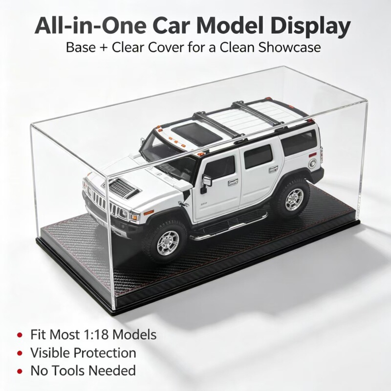 Carbon fiber textured display stand is suitable for 1:18 scale die-cast car model collection support Carbon fiber textured display stand is suitable for 1:18 scale die-cast car model collection support