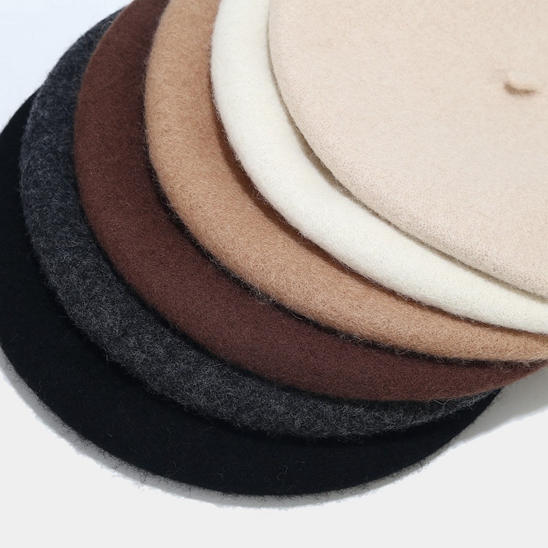 126g Weight Beret Hat Hats Type Holiday, Date, Tea Party Occasion Women's Basic Modern Style Solid Color Eaveless Beret Hat