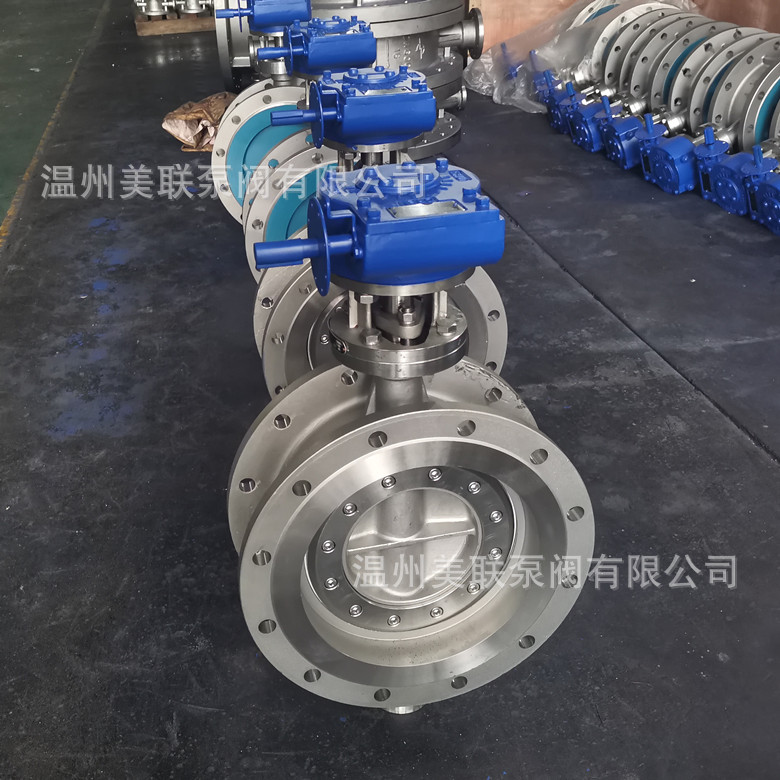 不锈钢偏心对夹式法兰法兰蝶阀手动对夹零泄漏304涡轮蝶阀