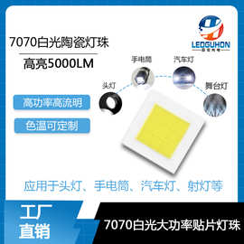 平面7070高亮白光led灯珠XHP70强光手电筒灯珠7070白光led灯珠