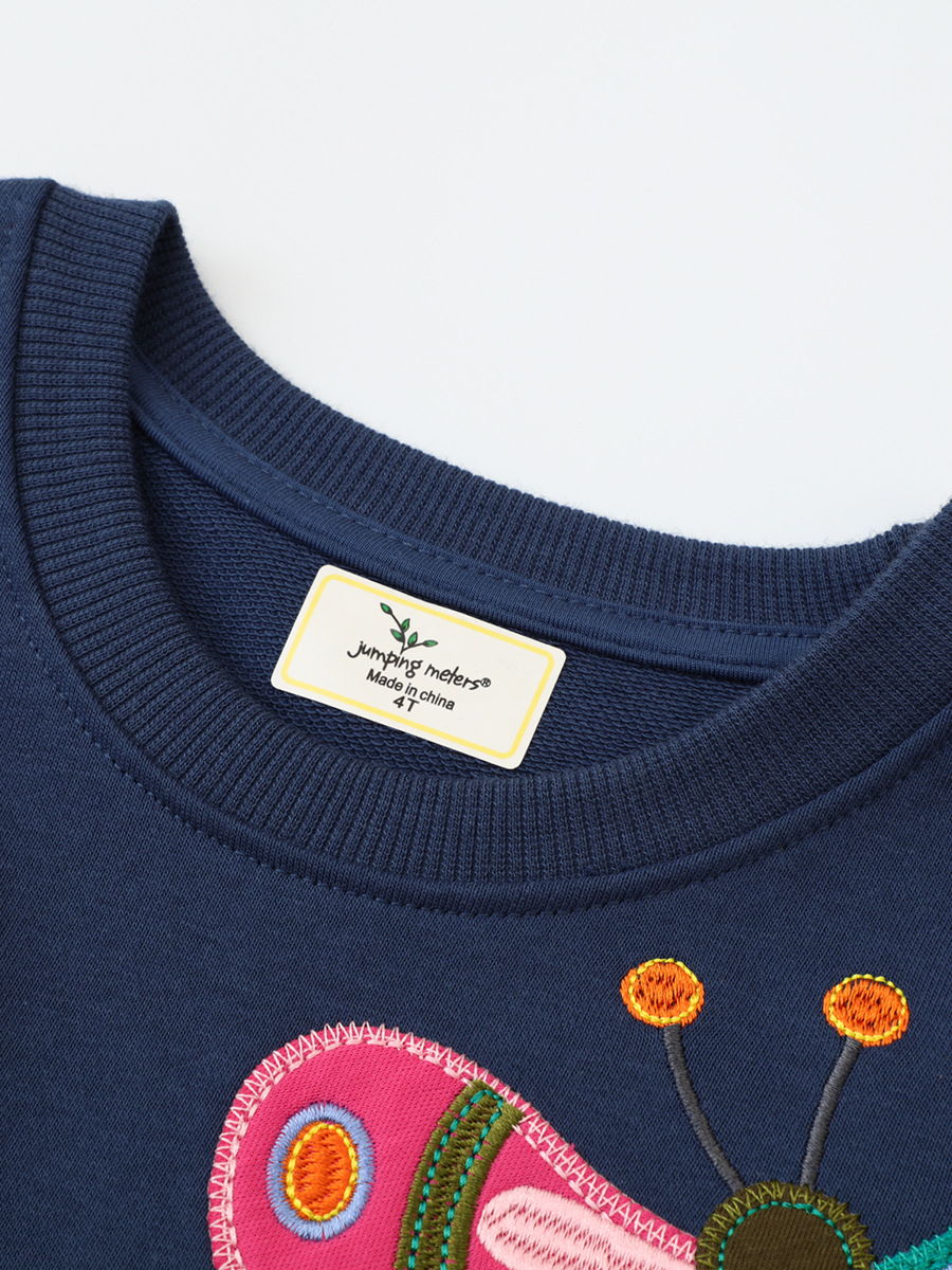 Suministro transfronterizo de nuevos productos de otoño: sudaderas para niñas con bordados de dibujos animados de estilo europeo y americano, sudaderas bonitas para niños pequeños, blusas para niñas. image 5
