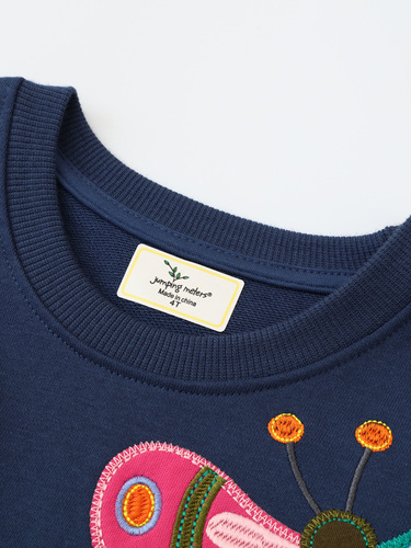 Cross-border supply, autumn new products, girls 'sweaters, European and American style, cartoon embroidery, small and medium-sized children's sweaters, cute girls' tops