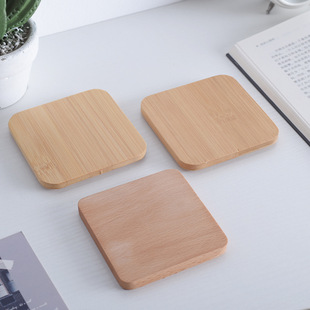 Factory direct supply wooden cup lid square mug lid wooden glass cup lid ceramic bottle sealed lid wooden lid wholesale