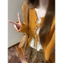 新款宽松橘色姜黄色吊牌