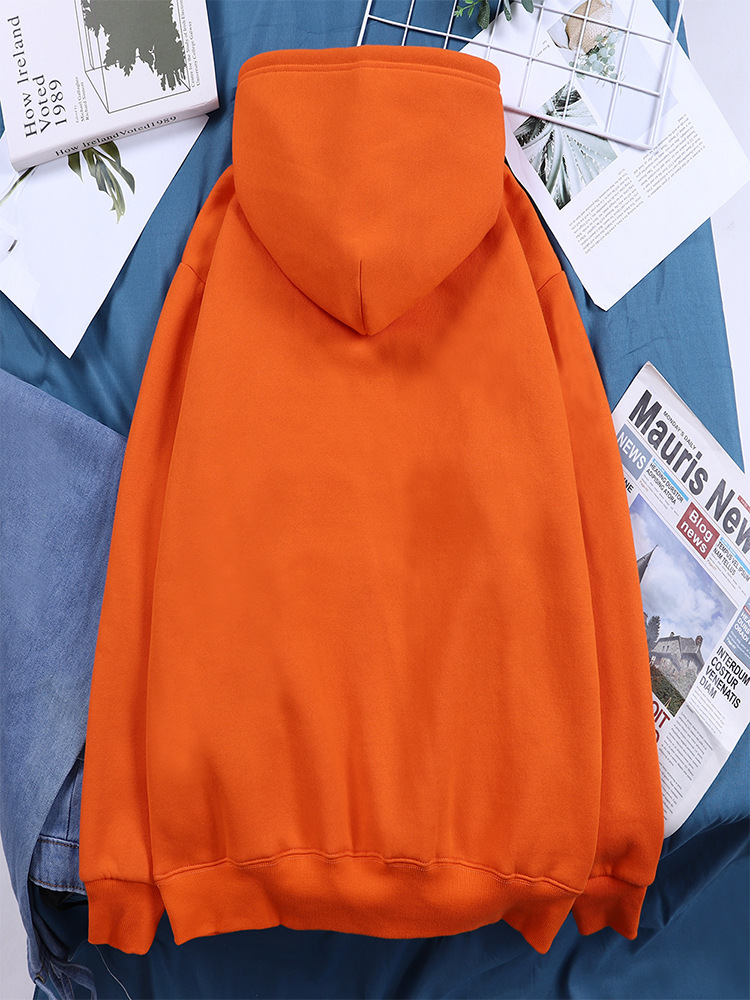 Brooklyn 36 Carta Print Hoodie Women'S Fashion Machine Wash