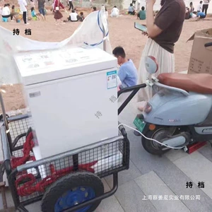 Popular electric vehicle trailer, motorcycle attachment, three-wheel rear-mounted quick-release pet carrier for fishing and cargo hauling
