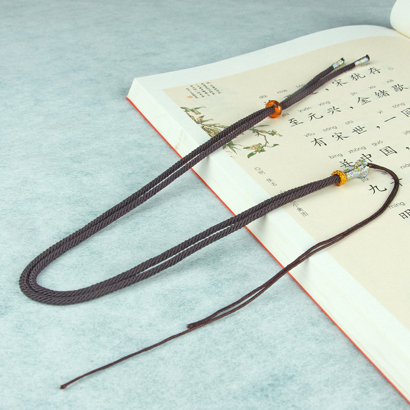 吊坠挂绳批发 多色挂脖绳玉石玛瑙可调节编织挂绳项链绳