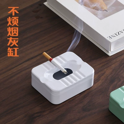 for home use with cover, stainless: Car ashtray