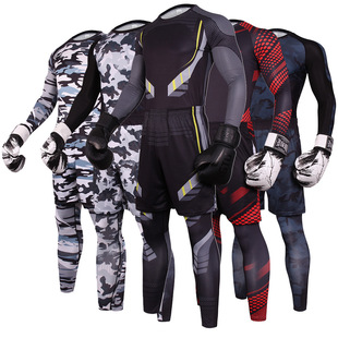 Foreign trade men's cycling clothing manufacturers direct fitness clothing men's leisure sports suit three-piece basketball suit