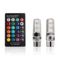 Пульт дистанционного управления RGB автомобильная широкая лампа T10 силиконовая 5050-6SMD автомобильная светодиодная лампа красочный свет
