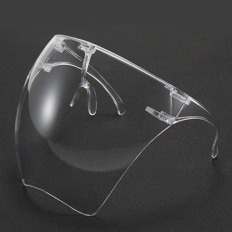 厂家外贸 跨境透明全脸防疫护目镜 隔离防雾 彩色防飞溅面罩