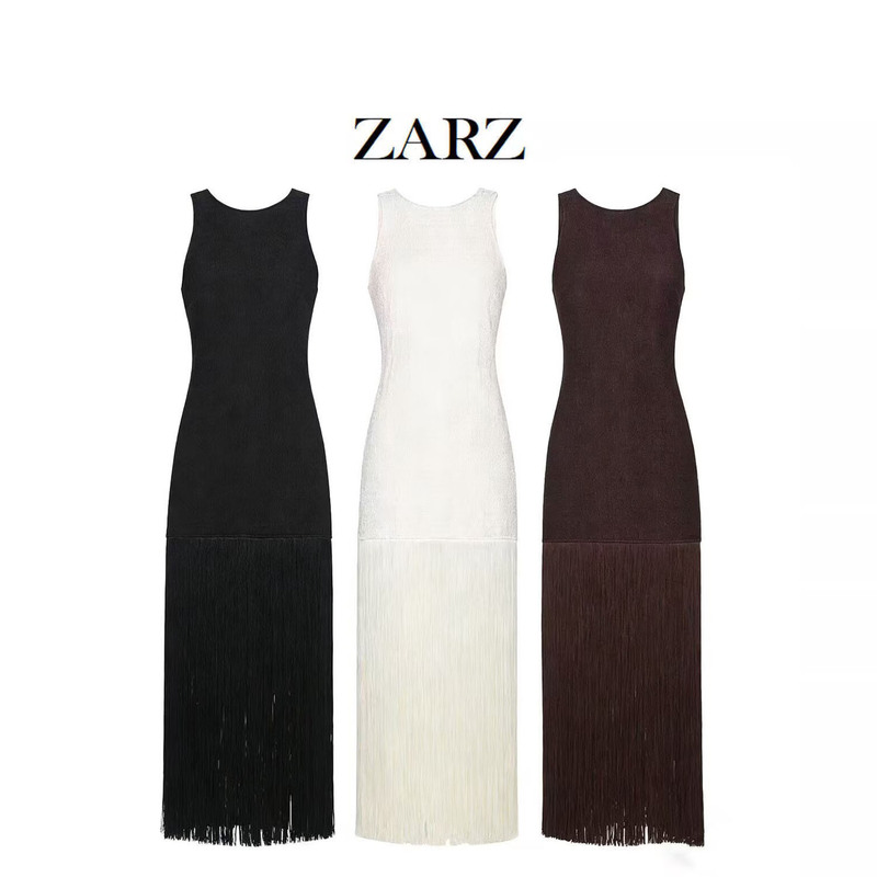 Zarz Homemade European and American Style New Women's Clothing Versatile Fashionable Slim Tassel Dress 8741240 Zarz Homemade European and American Style New Women's Clothing Versatile Fashionable Slim Tassel Dress 8741240