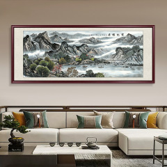 Baodifu 屋山水画オフィスリビングルームソファ背景壁掛け絵画装飾絵画中国絵画新中国風風景画