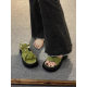 Niche high-end sandals women's summer with skirt 2025 new style muffin thick-soled sandals with Roman beach shoes