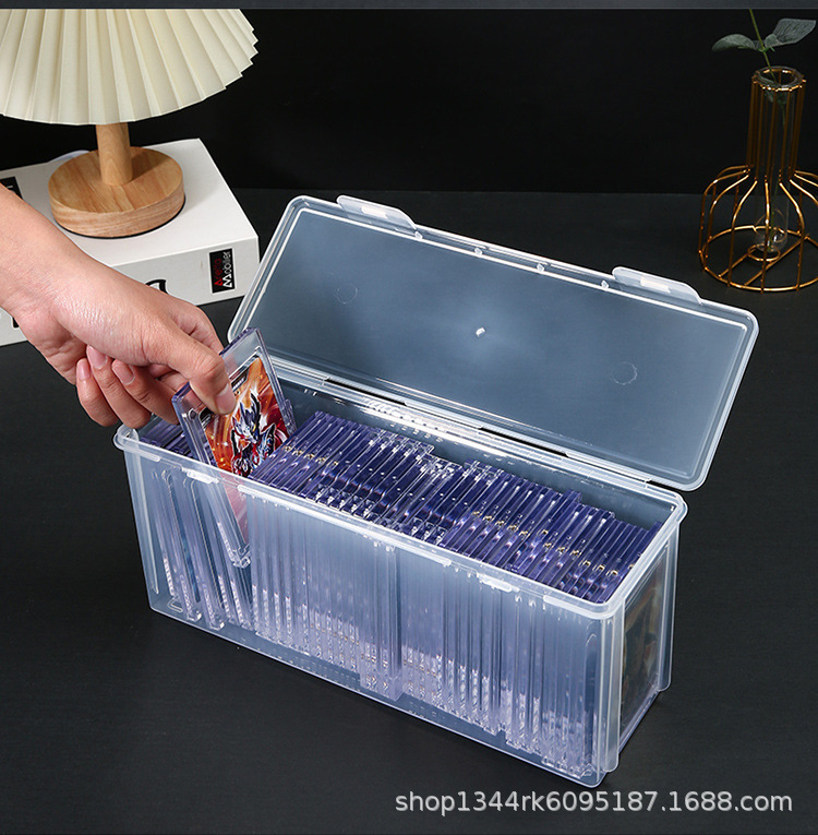 Card Brick Box Large Capacity Storage Box Double Row Card Holder Box Rating Card Brick Pokemon Star Card Yu-Gi-Oh! Card Brick Box Large Capacity Storage Box Double Row Card Holder Box Rating Card Brick Pokemon Star Card Yu-Gi-Oh!