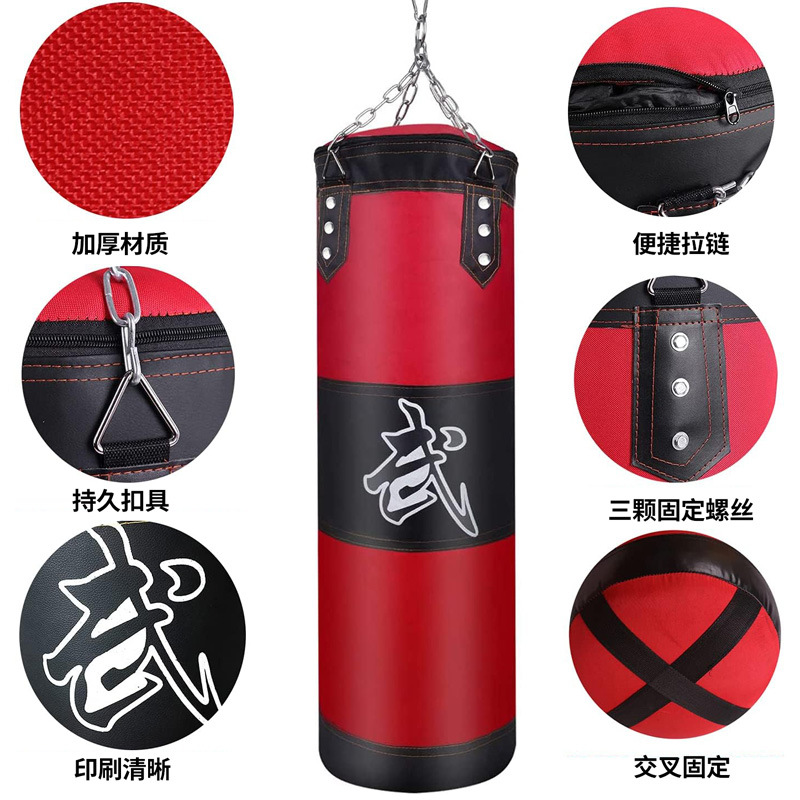 Thickened Durable Boxing Punching Bag, Hanging Type, Wear-Resistant, for Adult Home Use, Martial Arts Fitness Equipment, Indoor Hanging Sandbag
