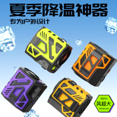 2024新型クロスボーダー機甲掛け腰ファン100段充電宝屋外小型工事現場強力掛け腰ファン