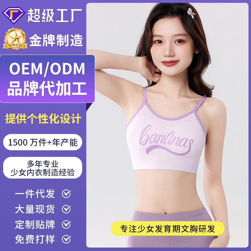 Customized Stage Two and Three Seamless Girls' Underwear, Beautiful Back Shaping, Non-Wired, Breathable and Comfortable Underwear for Middle and High School Students Customized Stage Two and Three Seamless Girls' Underwear, Beautiful Back Shaping, Non-Wired, Breathable and Comfortable Underwear for Middle and High School Students