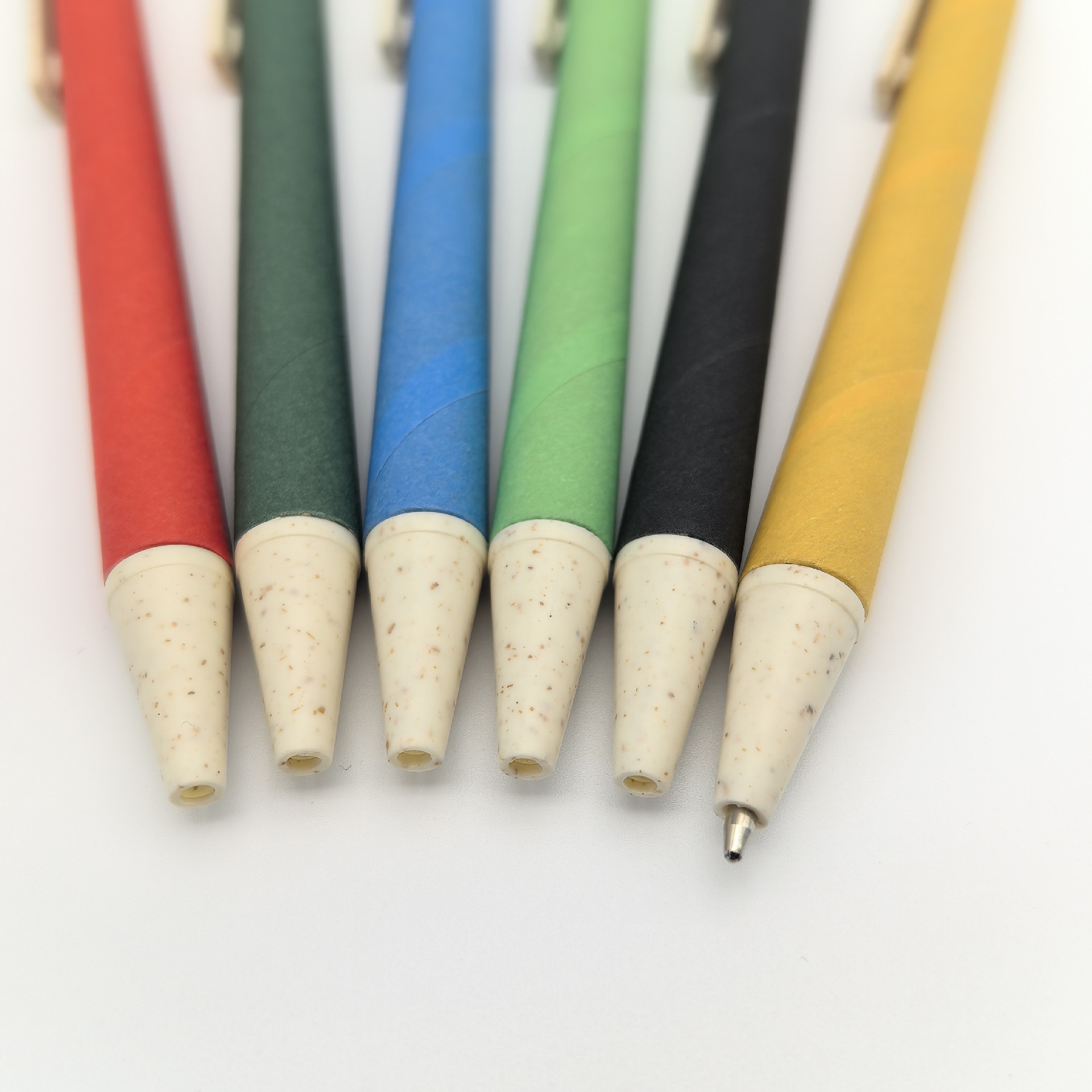 Nuevo lápiz de tubo de papel de paja, lápiz de tubo de papel de color, lápiz de bolas de papel publicitario ecológico degradable al por mayor