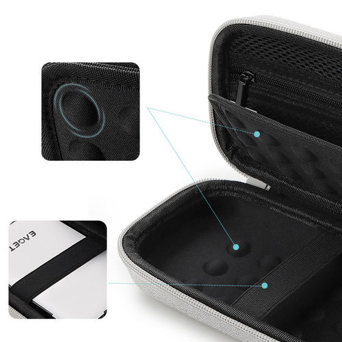 Multifunctional Mobile Hard Drive Storage Bag Data Cable USB Flash Drive Power Bank Digital Storage Box EVA Hard Shell Shockproof Anti-Drop