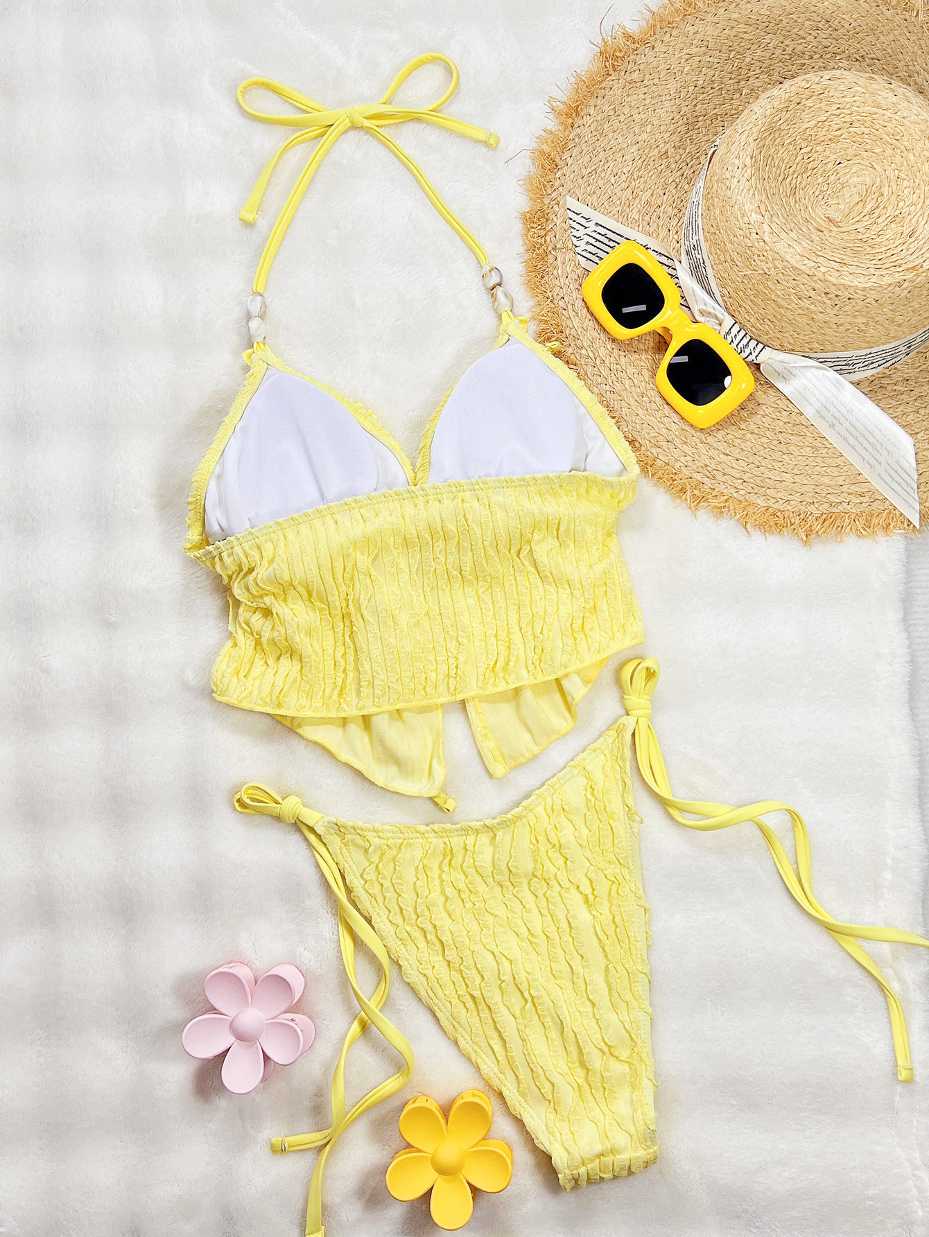 Set bikini donna costume da bagno due pezzi per vacanze al mare_voghion.com
