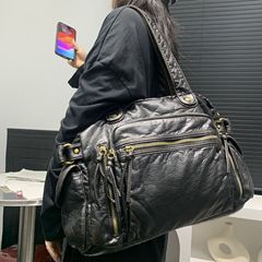 国境を越えてアマゾンの人気女性ファッション欧米の復古大容量多ポケット通勤バッグ