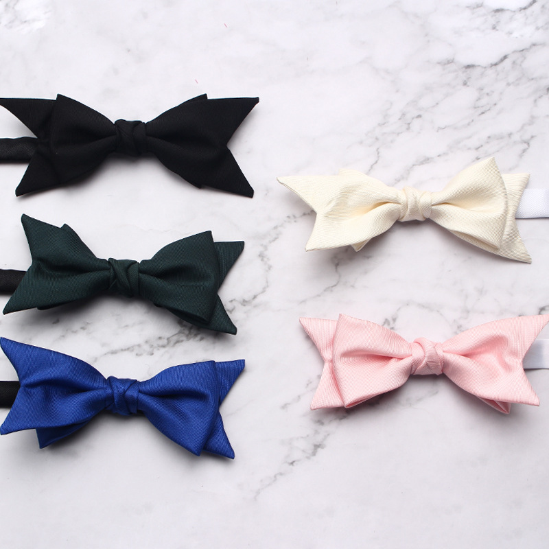 Solid color fashionable bow tie for leisure
