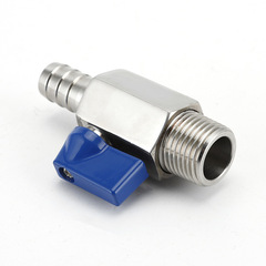 Factory direct purchase stainless steel 304 internal/external thread leather mini ball valve red, black, blue