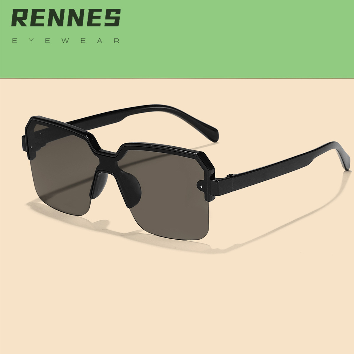 Los nuevos niños de alta calidad de moda fresco medio marco cuadrado moda todo-fósforo UV a prueba de gafas de sol UV400