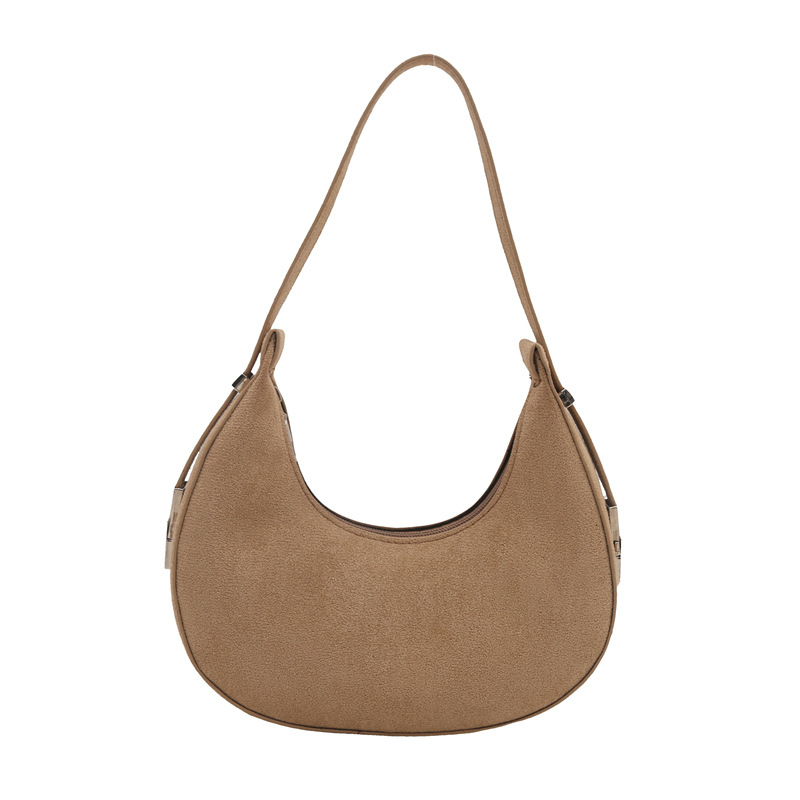 Bolsa de media luna francesa nicho para mujeres 2025 verano nuevo estilo de moda de color sólido esmerilado textura de moda bolso de hombro bolso debajo de la axila