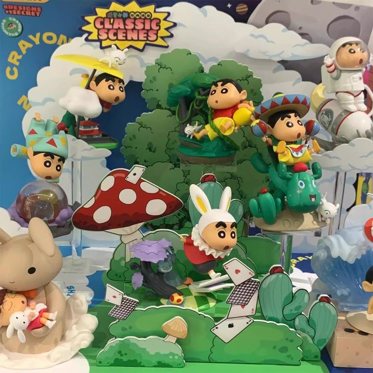 Figura coleccionable de Crayon Shin-chan, serie clásica de caja sorpresa, muñeco decorativo de escritorio, regalo creativo