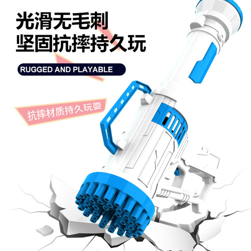 Influencer 42 Hole Gatling Bubble Machine Large Rocket Launcher Bubble Gun Space Rocket Cannon Electric Bubble Toy