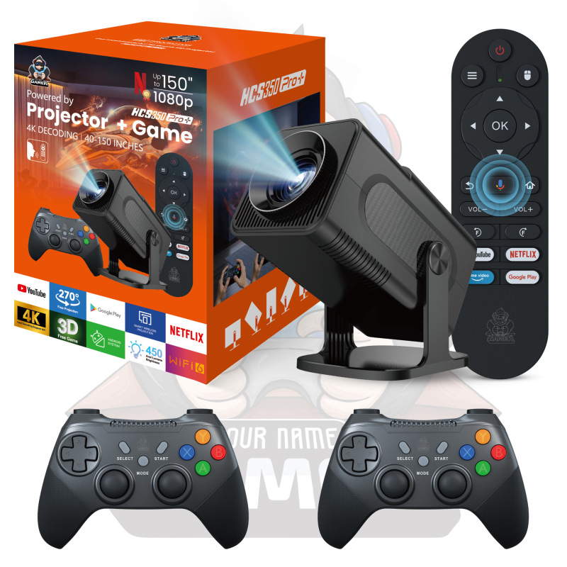 HCS350pro+游戏投影仪安卓智能无线1080P便携家用高清游戏投影机|undefined