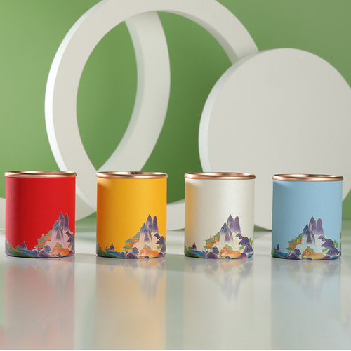 Universal easy-tear paper cans for tea black tea green tea small paper cans small bubble cans exquisite gift box packaging custom environmentally friendly paper boxes