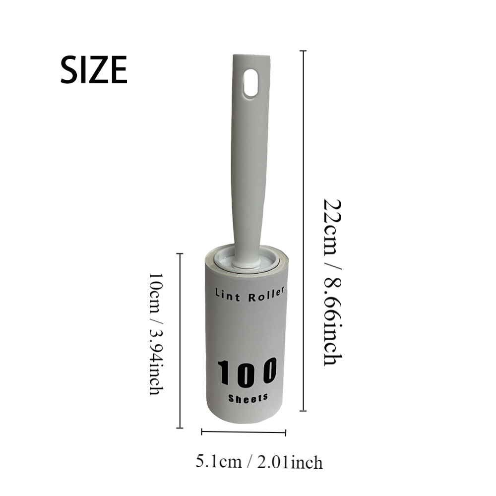 跨境热卖款宠物粘毛滚筒100撕粘毛器斜撕替换粘尘纸 衣物清洁除毛