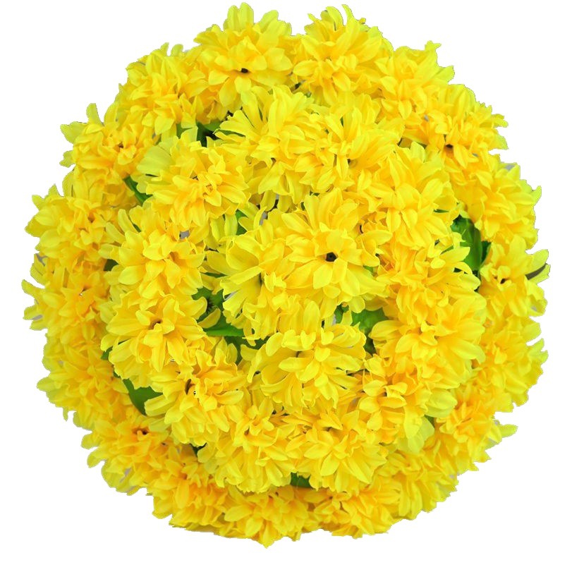 Pantalla de flores artificiales fábrica al por mayor flor falsa crisantemo corona tumba barrido Festival sacrificio culto funeral suministros Garland