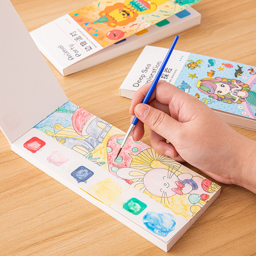 Children's watercolor painting book kindergarten baby diy graffiti book coloring painting portable picture book wholesale